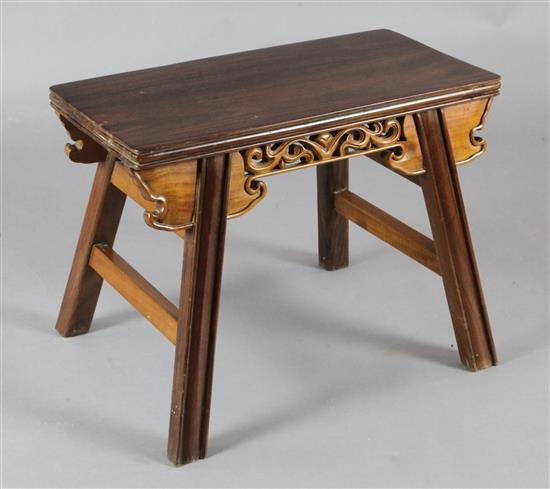 A Chinese hongmu and huangyangmu rectangular table, 19th century